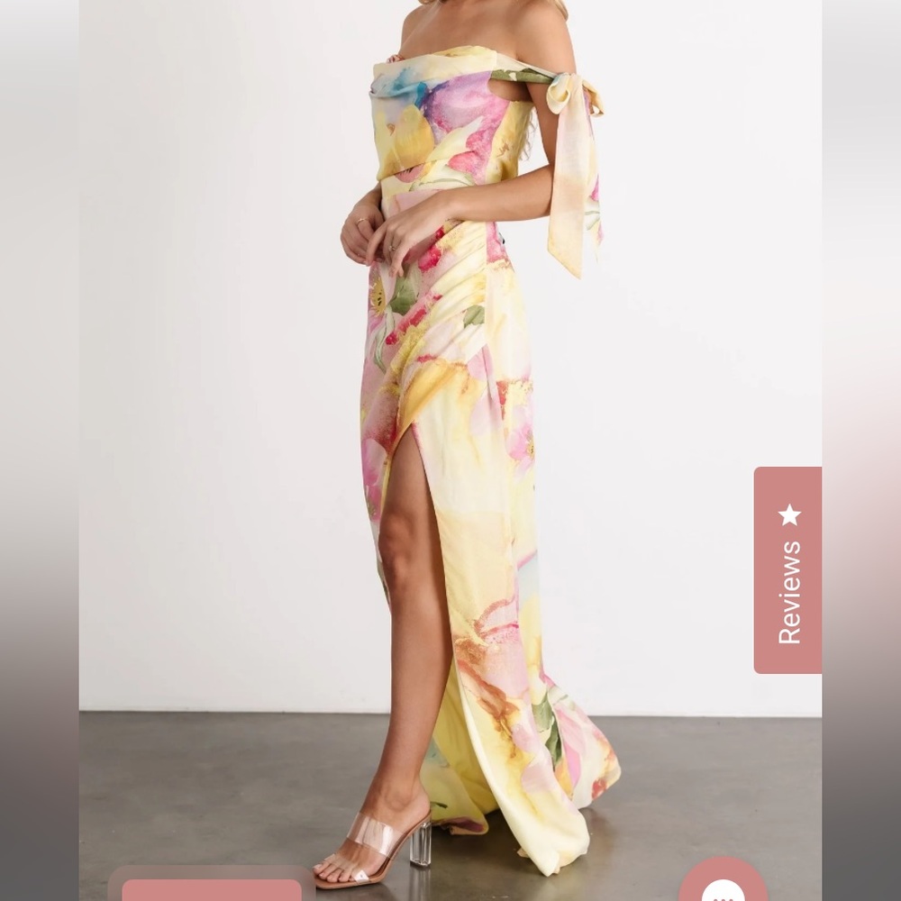 Baltic Born Pink and Cream Floral Dress